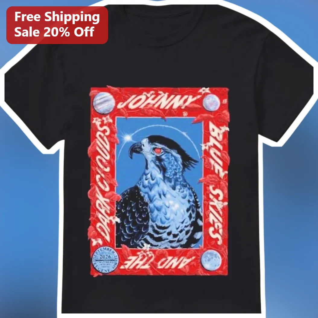 Johnny And The Dark Clouds Blue Skies Indie Rock Band Graphic Tee