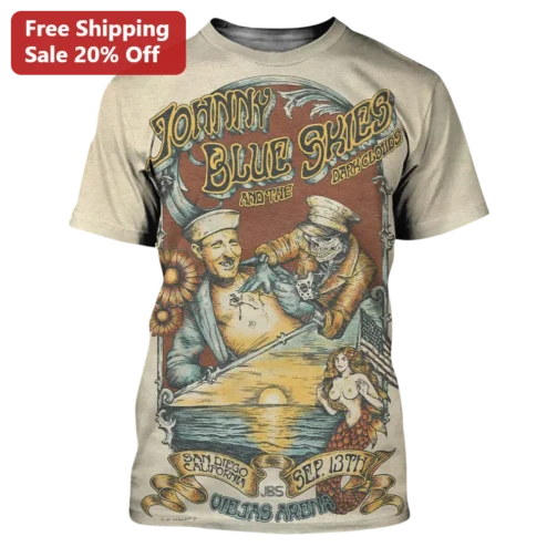 Johnny Blue Skies And The Dark Horses San Diego Viejas Arena Concert Tee