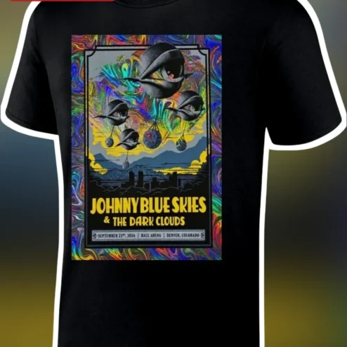 Johnny Blue Skies The Dark Clouds Ball Arena Denver September 23rd 2026 Psychedelic Tour Tee