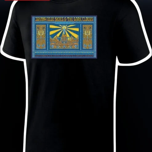 Johnny Blue Skies The Dark Clouds Mutiny For The Masses Vintage Concert Poster Tee