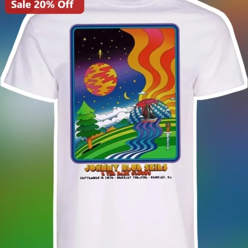 Johnny Blue Skies The Dark Clouds Tee Retro Psychedelic Rock Graphic Shirt