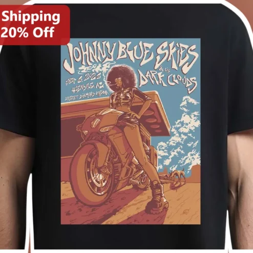 Johnny Blue Skies the Dark Clouds Tee Sturgill Simpson Album Art Graphic Shirt