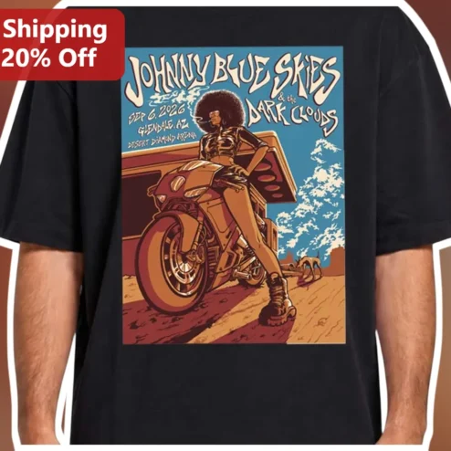 Johnny Blue Skies The Dark Clouds Tee Sturgill Simpson Mutiny After Midnight Retro Concert Graphic Shirt