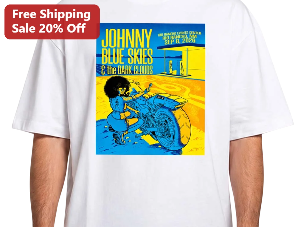 Johnny Blue Skies the Dark Clouds Tee Sturgill Simpson Mutiny After Midnight Retro Concert Graphic Shirt