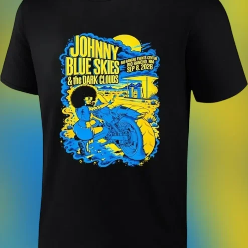 Johnny Blue Skies The Dark Clouds Tee Sturgill Simpson Retro Concert Graphic Shirt