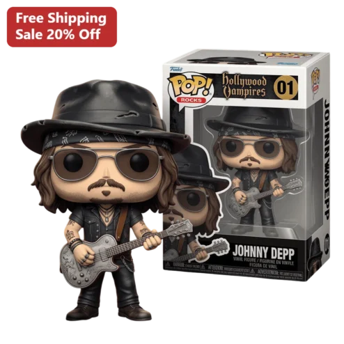 Johnny Depp Vinyl Figure Hollywood Vampires Rock Star Collectible Art Toy