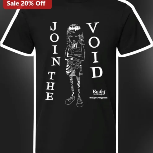Join The Void Emily The Strange Graphic Tee Gothic Alternative Y2K Aesthetic Shirt