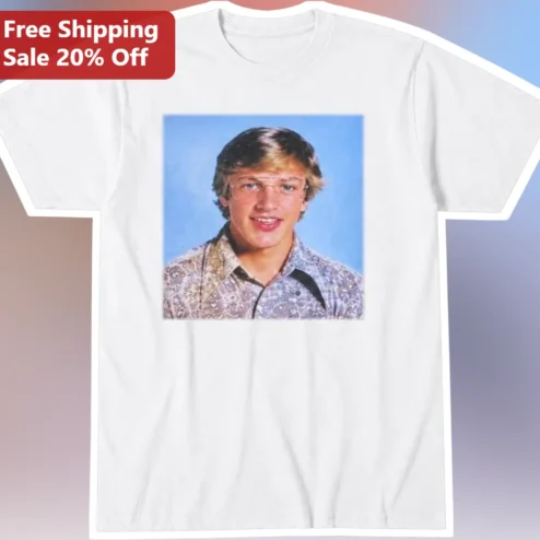 Jon Bon Jovi Vintage Yearbook Portrait Graphic Tee 80s Rock Star Merch