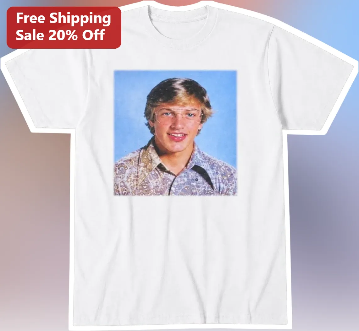 Jon Bon Jovi Vintage Yearbook Portrait Graphic Tee 80s Rock Star Merch