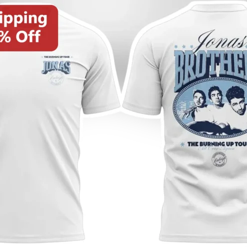 Jonas Brothers The Burning Up Tour Vintage Graphic Tee Pop Rock Band Merch Gift