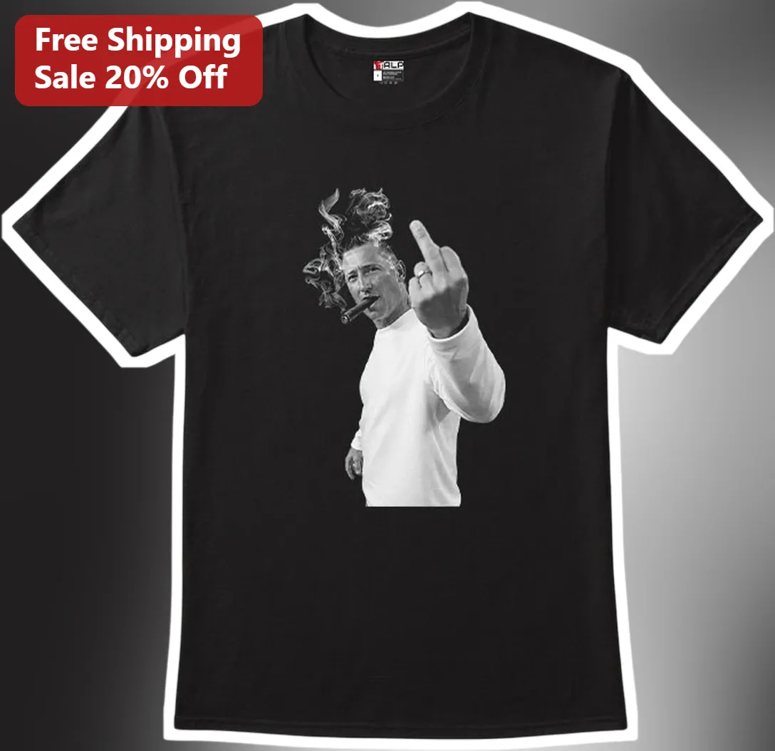Jordan Belfort Wolf of Wall Street Graphic Tee Black Cotton Shirt