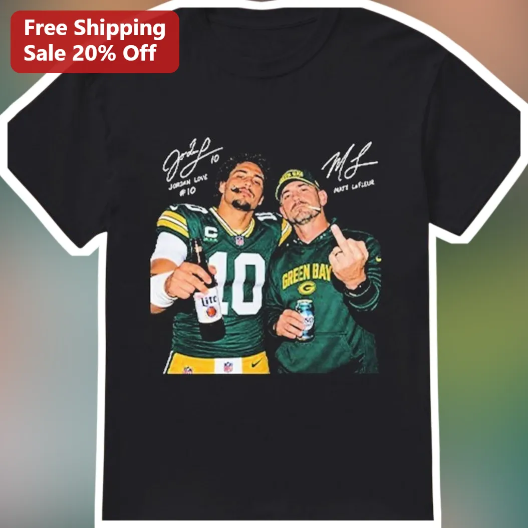 Jordan Love #10 Matt LaFleur Green Bay Packers Quarterback Graphic Tee