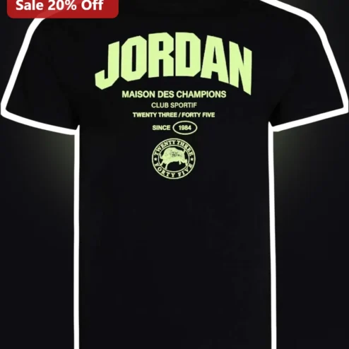 Jordan Maison Des Champions Tee Michael Jordan Basketball Retro Varsity Graphic Shirt