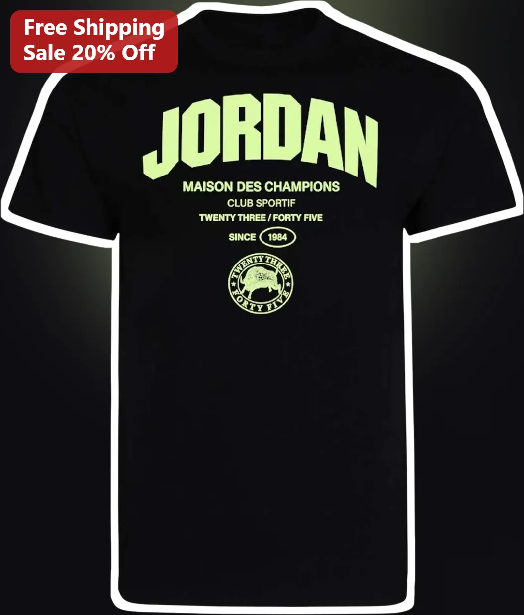 Jordan Maison Des Champions Tee Michael Jordan Basketball Retro Varsity Graphic Shirt