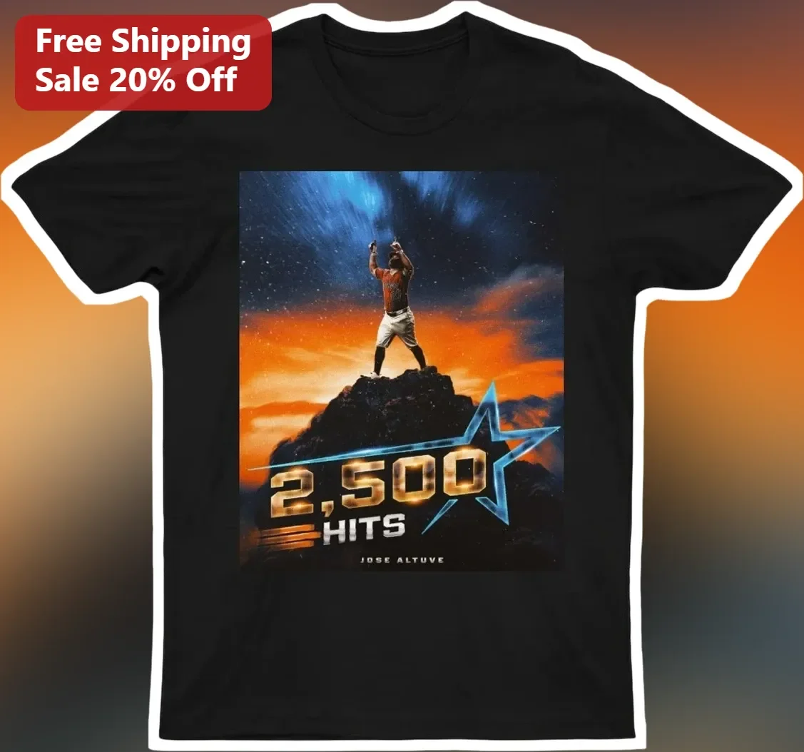 Jose Altuve Hits Tee Houston Astros Milestone Commemorative Baseball Shirt