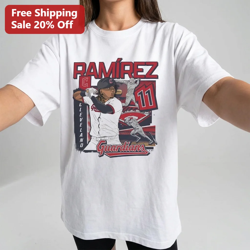 José Ramírez 11 Cleveland Guardians Baseball Graphic Tee, Retro MLB Player Fan Shirt