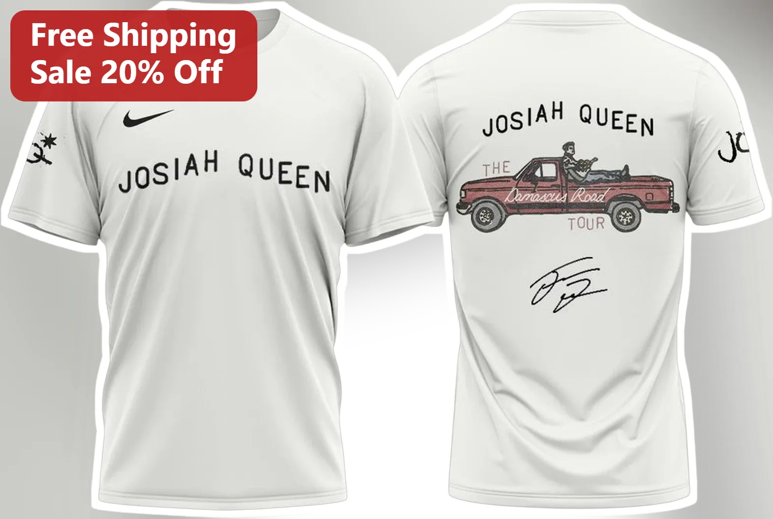 Josiah Queen The Damascus Road Tour Tee Christian Music Merch