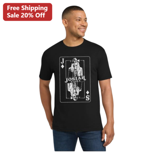 Josiah Siska Playing Card Graphic Tee Country Music Concert Tour Merch Shirt for Fans