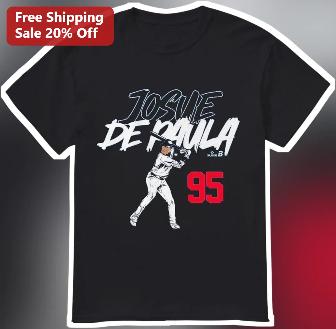 Josue De Paula Tee Baseball Player Graphic Shirt Number 95 Vintage Sketch Style Apparel for Dodgers Fans