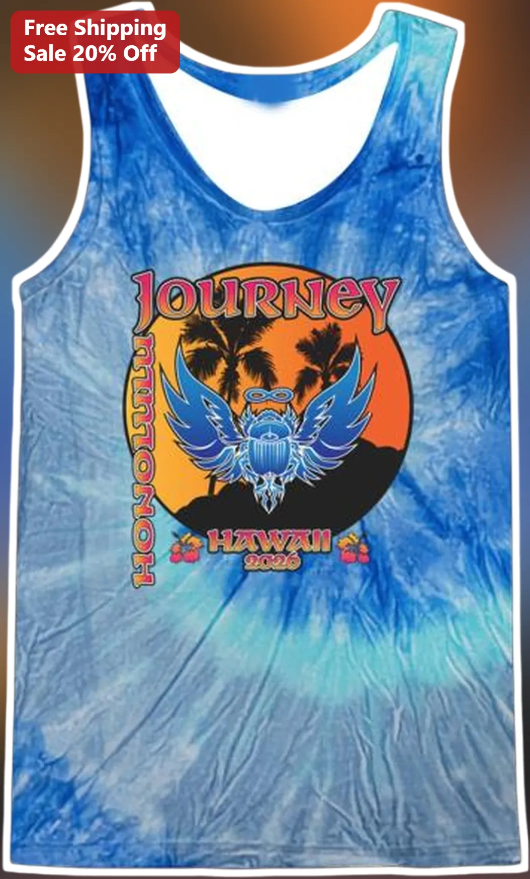 Journey Honolulu Hawaii Tank Top Final Frontier Tour Concert Merch