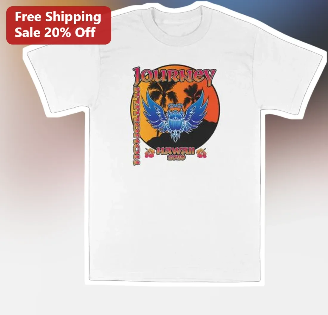Journey Honolulu Hawaii Tee Final Frontier Tour Vintage Rock Band Graphic T-Shirt