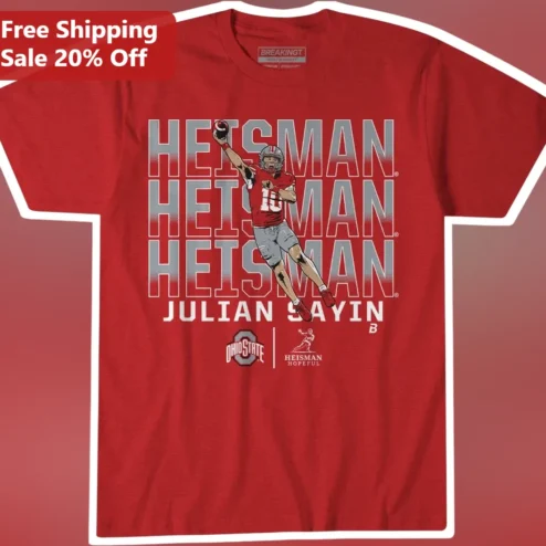 Julian Sayin Heisman Finalist Ohio State Buckeyes Football Graphic Tee