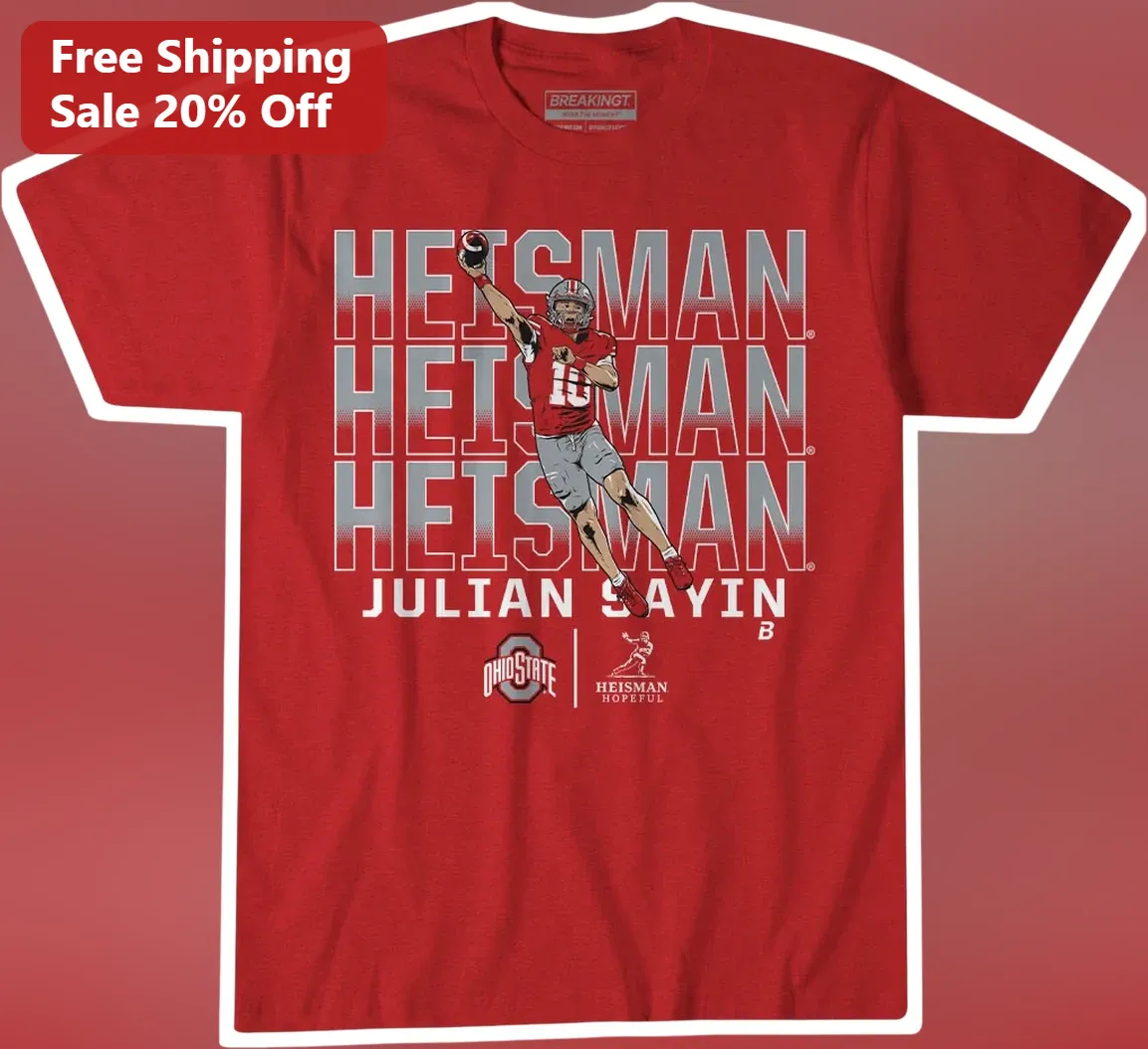 Julian Sayin Heisman Finalist Ohio State Buckeyes Football Graphic Tee