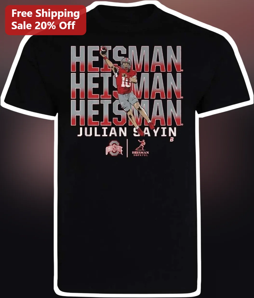 Julian Sayin Heisman Finalist Ohio State QB Graphic Tee