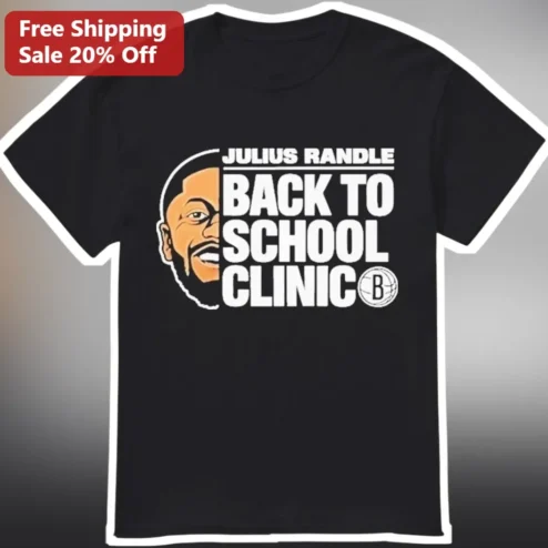 Julius Randle Back to School Clinic Tee Brooklyn Nets Fan Gift