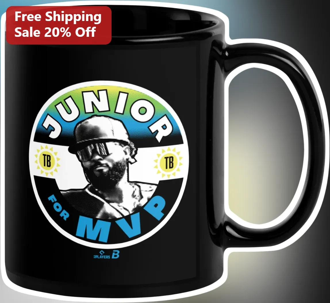 Junior For MVP Mug Tampa Bay Rays Junior Caminero Baseball Fan Gift Ceramic Coffee Cup