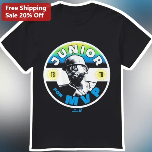Junior For MVP Tee Junior Caminero Baseball Fan Gift Retro Halftone Shirt