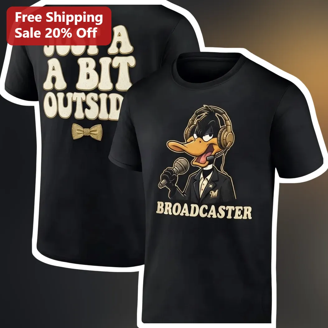 Just A Bit Outside Broadcaster Daffy Duck Graphic Tee