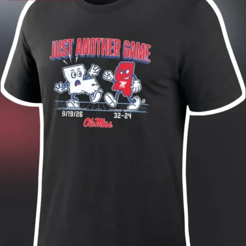 Just Another Game Ole Miss Rebels Vintage Mascot Graphic Tee College Football Fan Gear