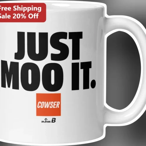 Just Moo It Cow Pun Mug Funny Dairy Farmer Gift Coffee Cup