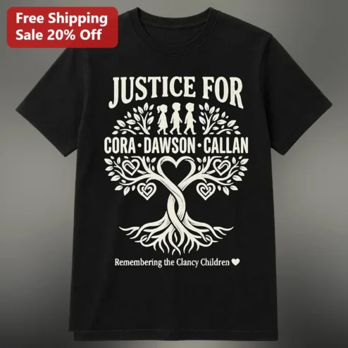 JUSTICE FOR Remembering the Clancy Children Memorial Tee Advocacy Awareness Gift