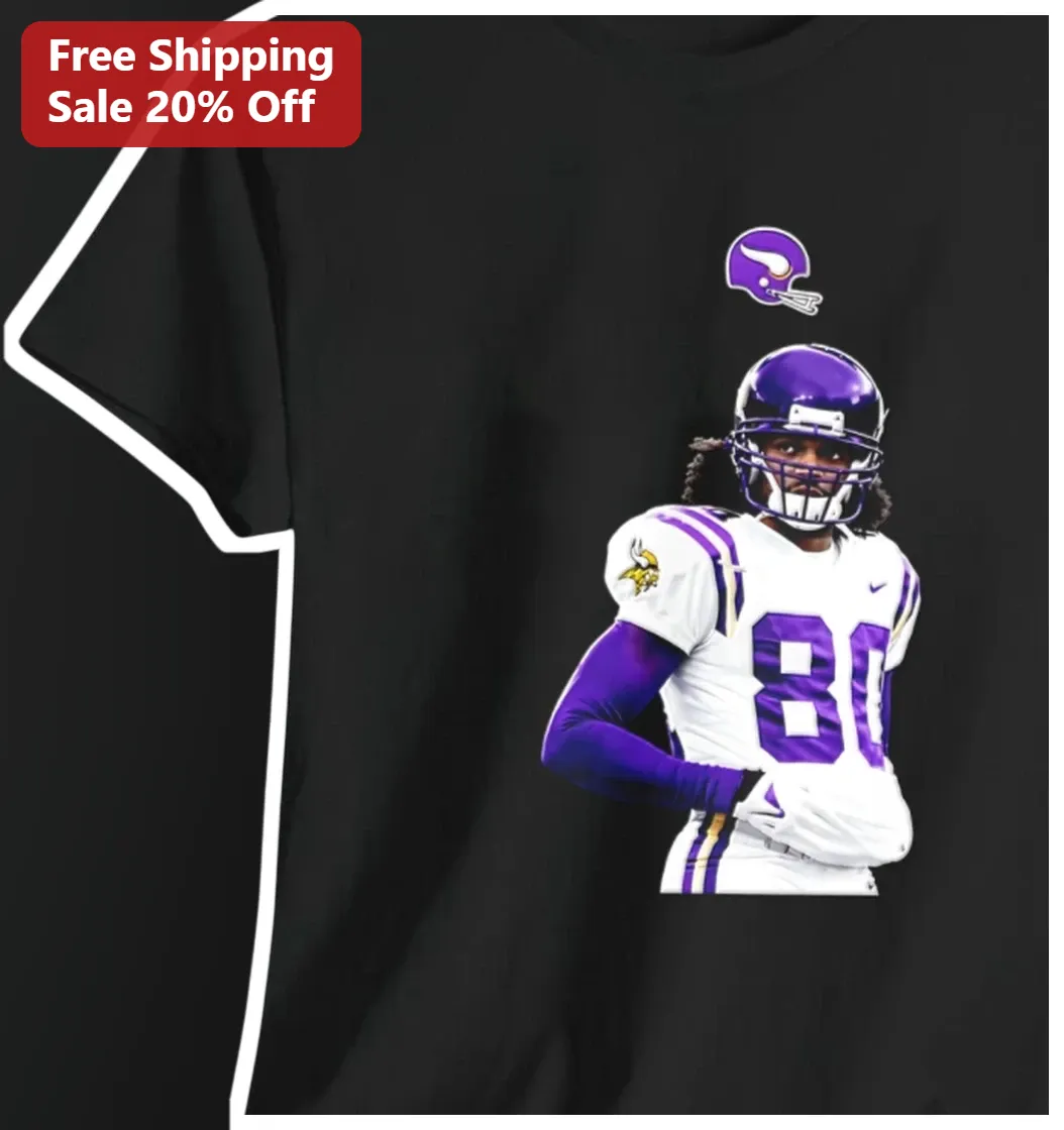 Justin Jefferson Tee Minnesota Vikings NFL Wide Receiver #80 Graphic Shirt for Men Women