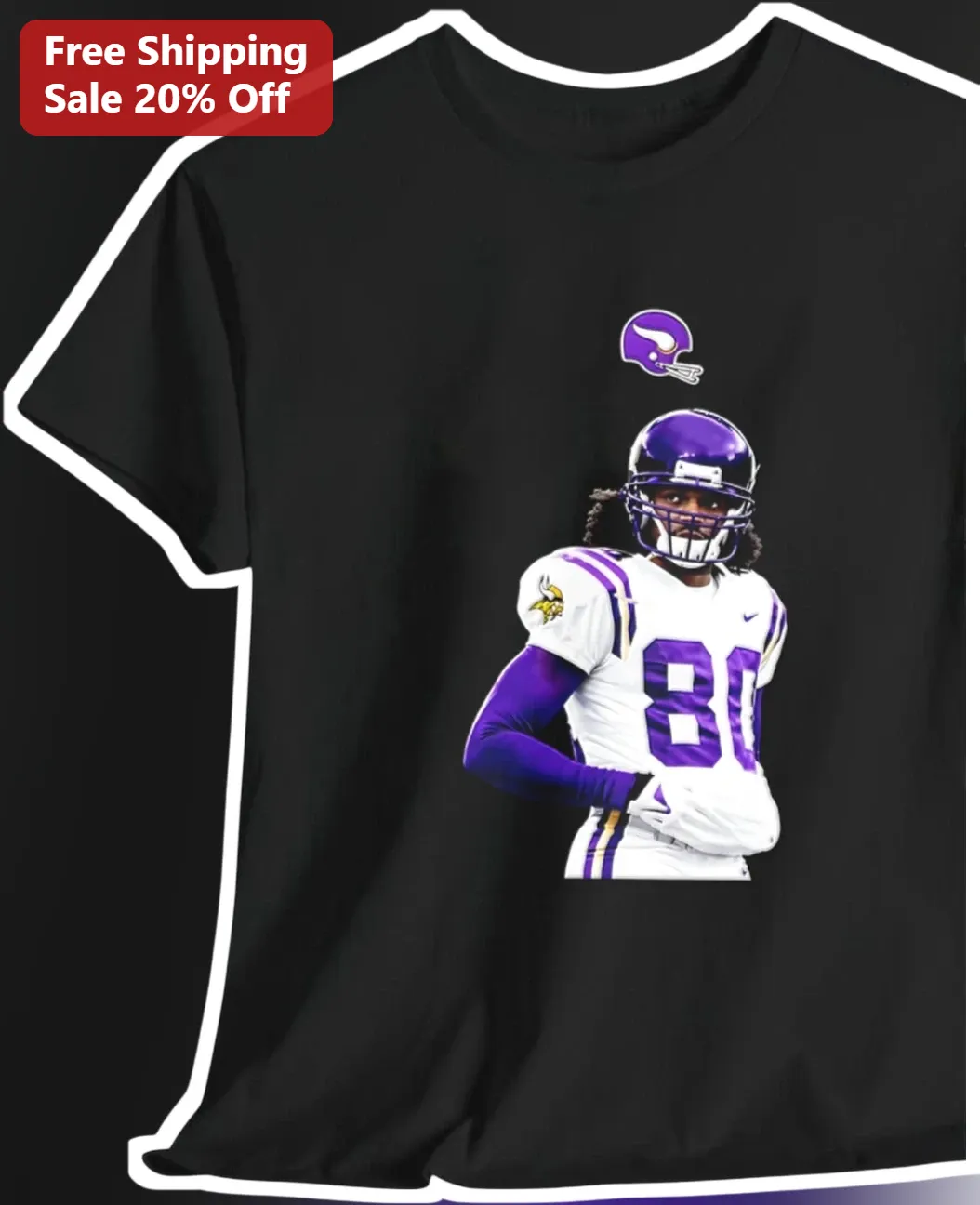 Justin Jefferson Tee Minnesota Vikings NFL Wide Receiver Graphic Shirt Fan Gear