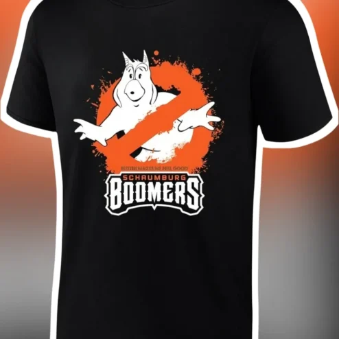 Justin Makes Me Feel Good Schaumburg Boomers Stay Puft Marshmallow Man Graphic Tee