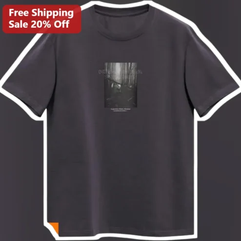 K Forest Graphic Tee Black Initial K Woodland Nature Grunge Aesthetic Shirt for Men Women