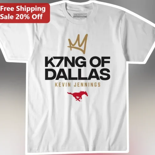K7NG OF DALLAS Kevin Jennings SMU Football Tee