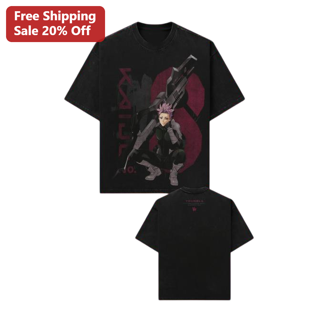 Kaigu No. 8 Kafka Hibino Anime Graphic Tee Japanese Manga Streetwear Shirt for Anime Fans