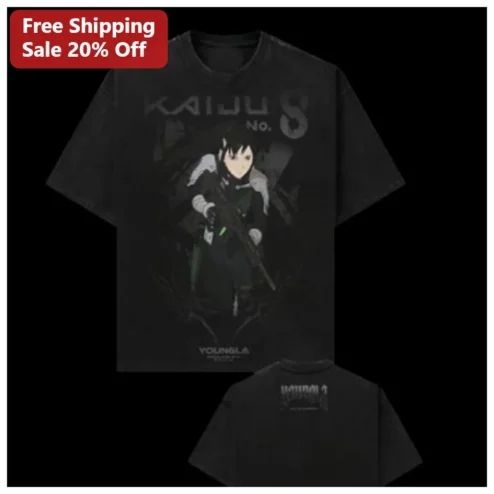 Kaiju No. 8 Kafka Hibino Distressed Graphic Tee Anime Streetwear Shirt