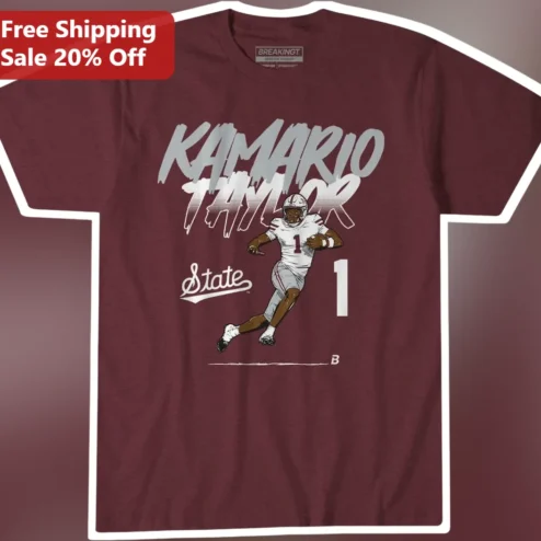 Kamario Taylor Mississippi State Bulldogs Quarterback Fan Tee
