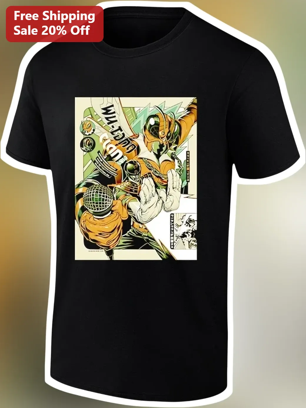 Kamen Rider Gaim Tee Comic Book Style Tokusatsu Hero Graphic T-Shirt for Men Women Fans