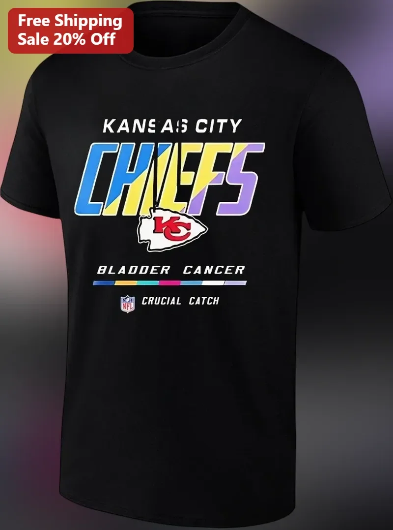 Kansas City Chiefs Crucial Catch Bladder Cancer Awareness Tee NFL Fan Gift