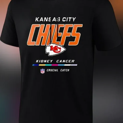 Kansas City Chiefs Crucial Catch Kidney Cancer Awareness Tee NFL Fan Support Gift