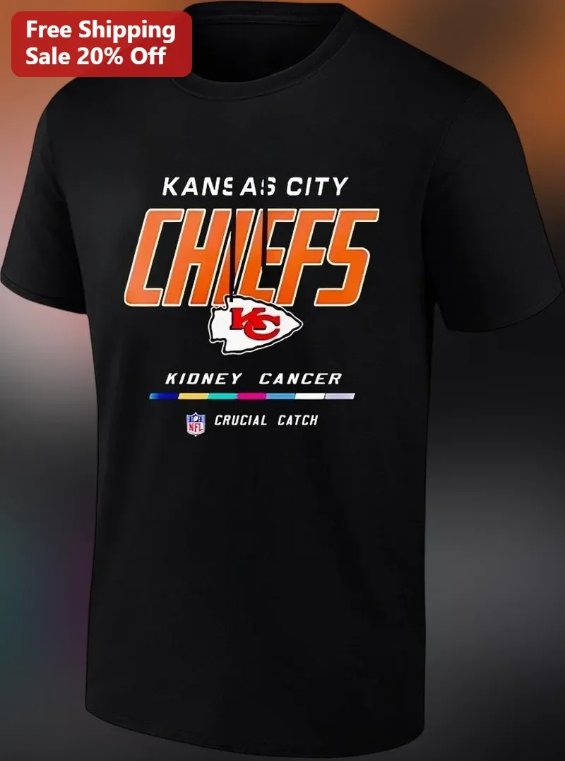Kansas City Chiefs Crucial Catch Kidney Cancer Awareness Tee NFL Fan Support Gift