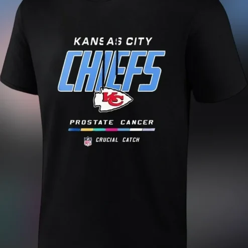 Kansas City Chiefs Crucial Catch Prostate Cancer Awareness Tee