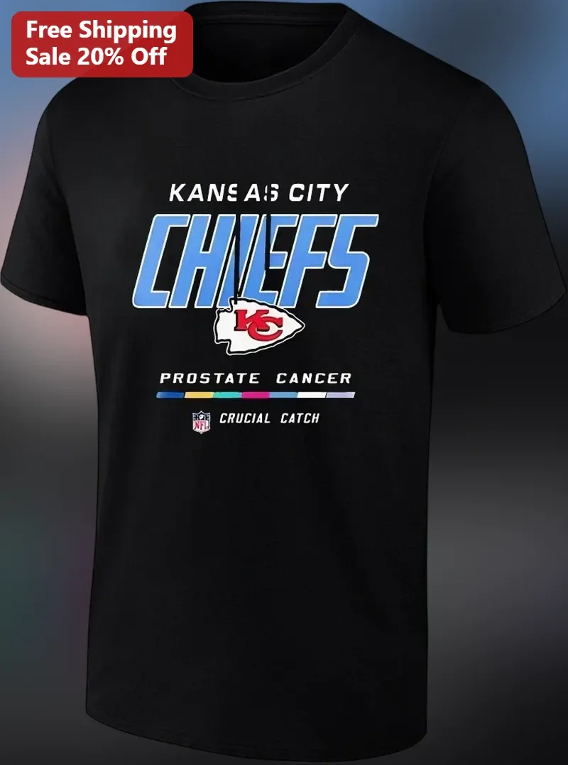 Kansas City Chiefs Crucial Catch Prostate Cancer Awareness Tee