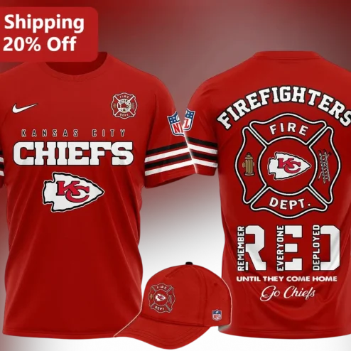 Kansas City Chiefs Firefighters Tee Remember Everyone Deployed Go Chiefs Fan Gift